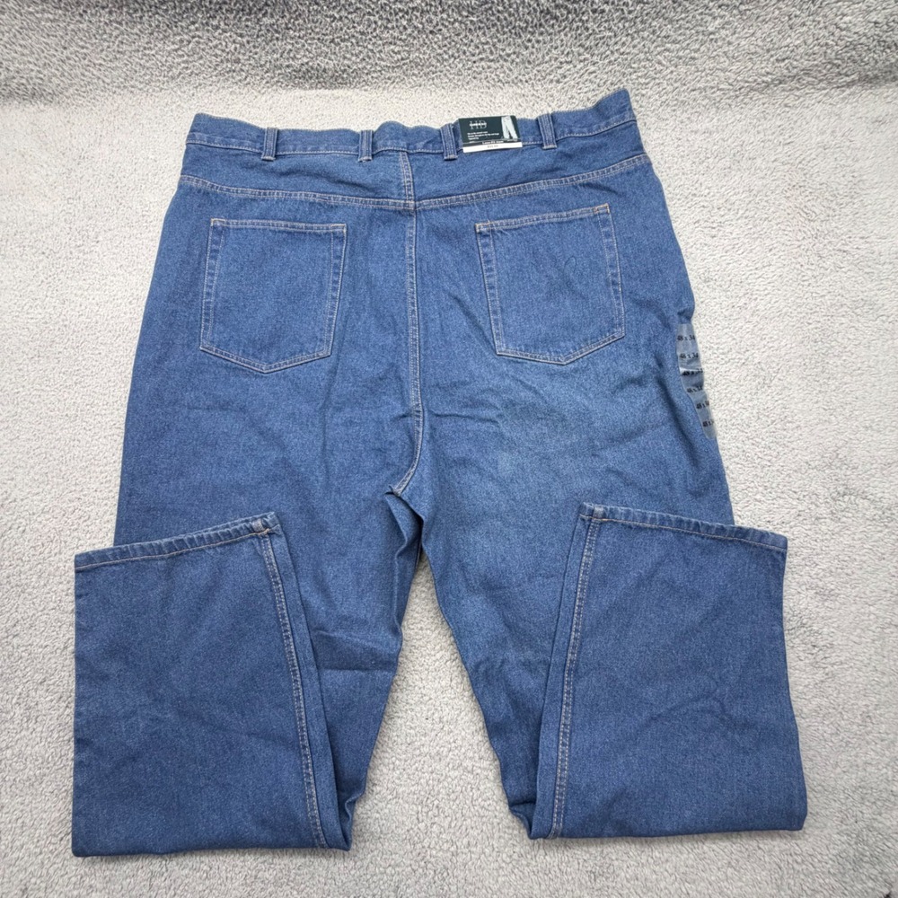 Harbor Bay AC01170200 Mens 48x34 Stonewash Blue Loose Fit Tapered Denim‎ Jeans